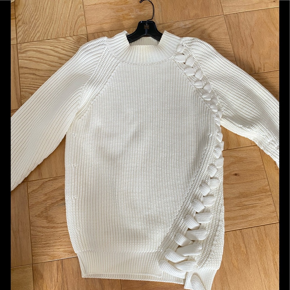 Victoria Beckham braided side long sweater